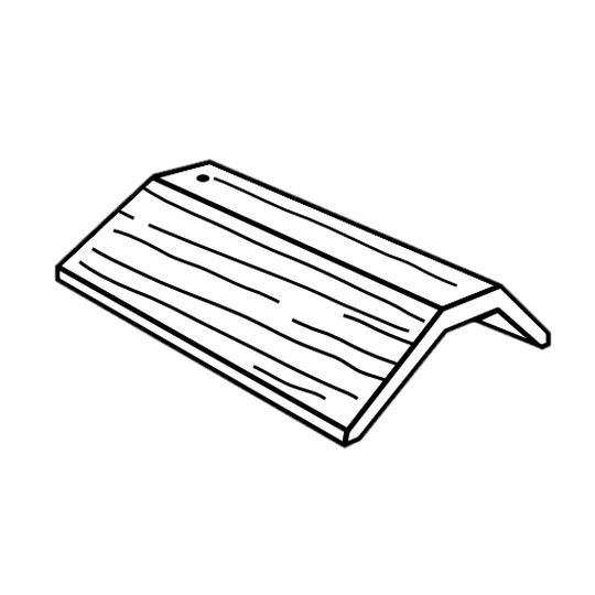 Newpoint Saxony 900 Shake 3-Sided Ridge Tile — MNR1R3CL3763LA