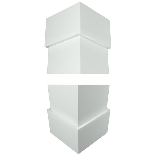 Royal Building Products 6" Contractor Cap & Base Set - Woodgrain Texture