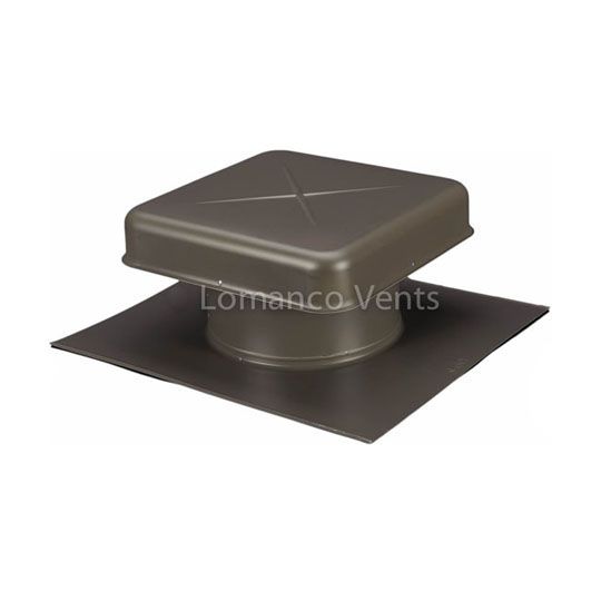 Lomanco 600-S Aluminum Pan Static Tall-Throat Roof Louver — Ventilation and Drainage — LOM600SWB