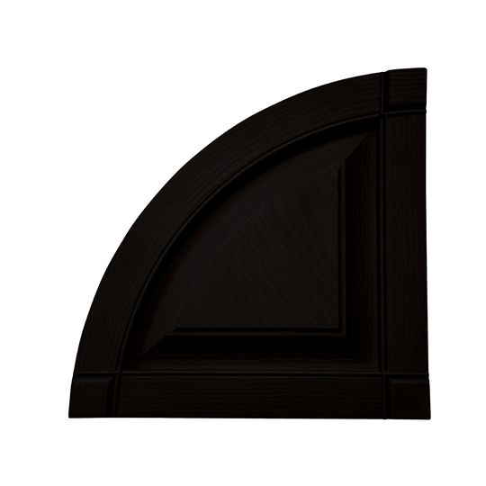 Mid-America Raised Panel Quarter Round Arch Top for Standard Raised Panel Shutters — MABATP14BK