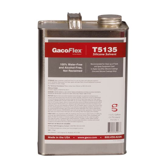 Gaco Western GacoFlex T5135 Silicone Solvent - 1 Gallon Pail