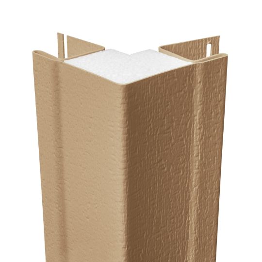 CertainTeed Siding 1-1/4" x 10' CedarBoards Insulated Outside Cornerpost with Foam Insert - Woodgrain Finish — CEROSCPINSCBU