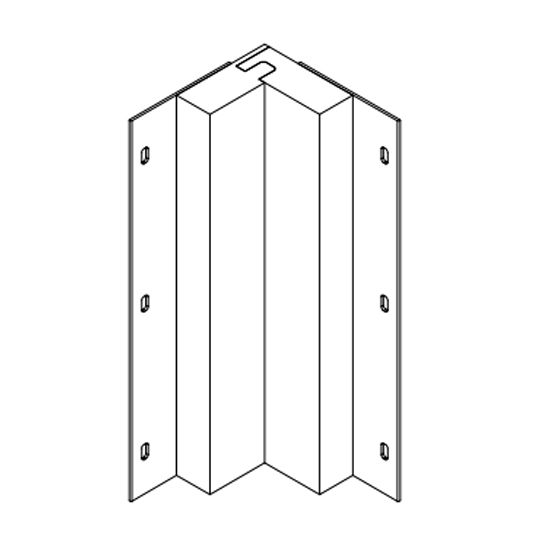 Wausau Supply 5/4" x 3" x 10' Diamond Kote Woodgrain Inside Corner Panel with Nail Fin — WSUDKISC310WG