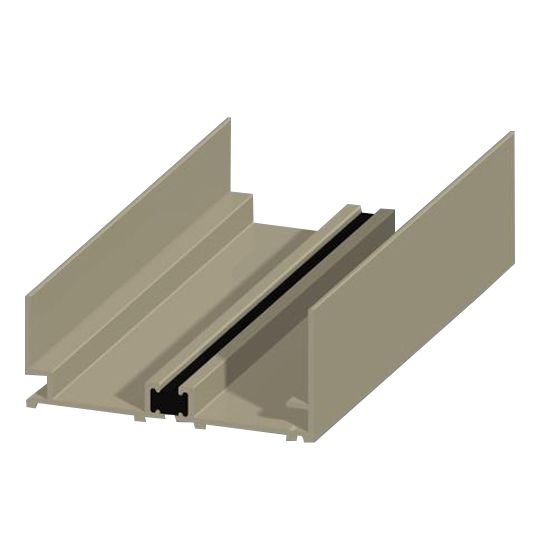 Elite Aluminum 3" x 24' Thermally Broken Base Channel with Weep — ELI3TBBCW24AL