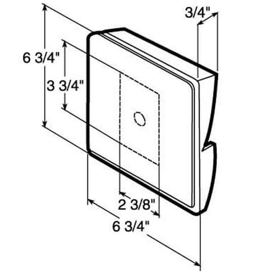 Mastic Square Surface Mount for Dutch Lap Siding — ACOEZBLK070144