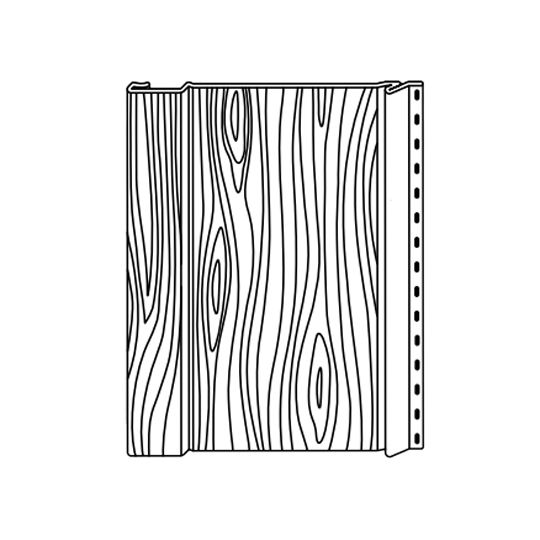 Klauer Manufacturing Company 8" x 10' Classic Woodgrain Vertical Board & Batten Steel Siding — KLA57150XA04