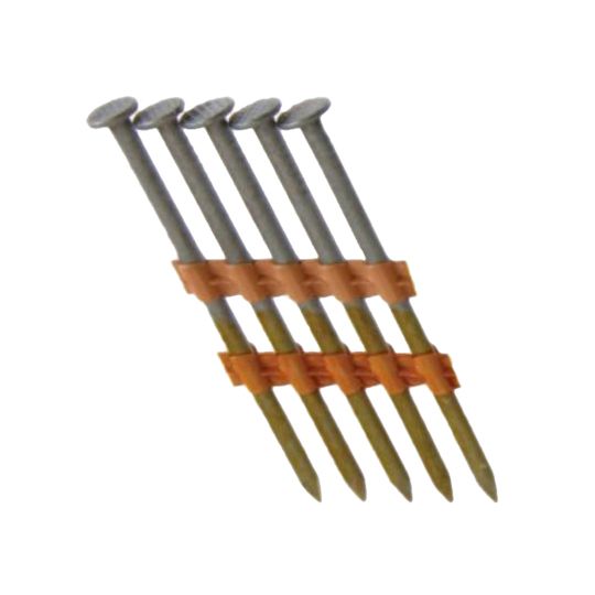 Grip-Rite 3-1/4" 21° Hot Dipped Galvanized Plastic Strip Round Head Nails - Carton of 4,000