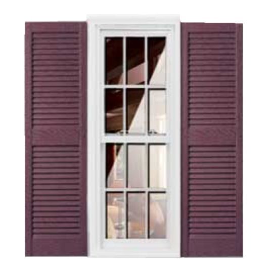 Girardin Moulding Straight Top Louver Style Shutters — GIRSTLV14X49BU