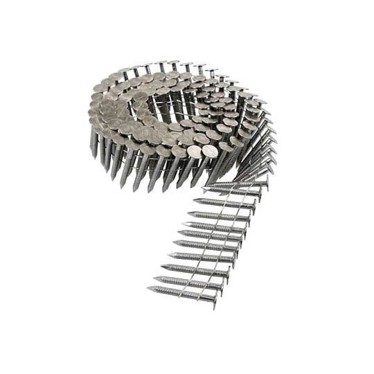 Simpson Strong-Tie 11 Gauge 1-1/2" (4d) Type 304 Stainless Steel Ring Shank 15° Wire Coil Roofing Nails - Carton of 7,200