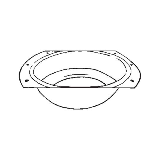 Berger Building Products 5" to 6" K-Style 3" x 4" Painted Steel Wide Flange Pop Rivet Oval Outlet
