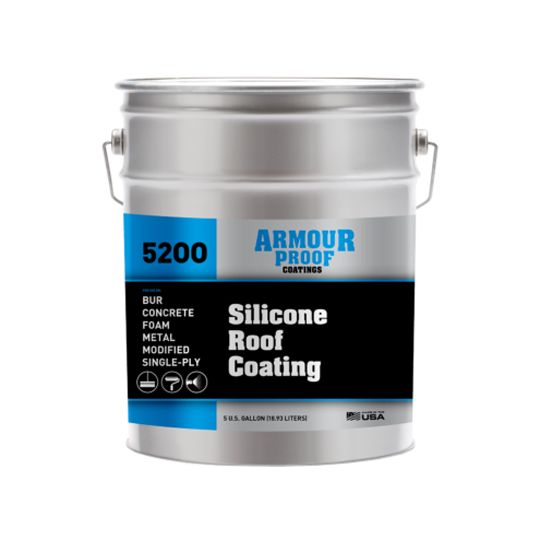 United Asphalt (New Jersey) Armour Proof AP-5200 Silicone Roof Coating - 5 Gallon Pail — Adhesives, Caulks & Sealants — UASSRCG