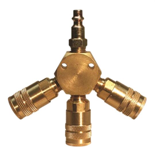 Senco 3/8" Fpt x 1/4" Fpt Round 3-Way Manifold
