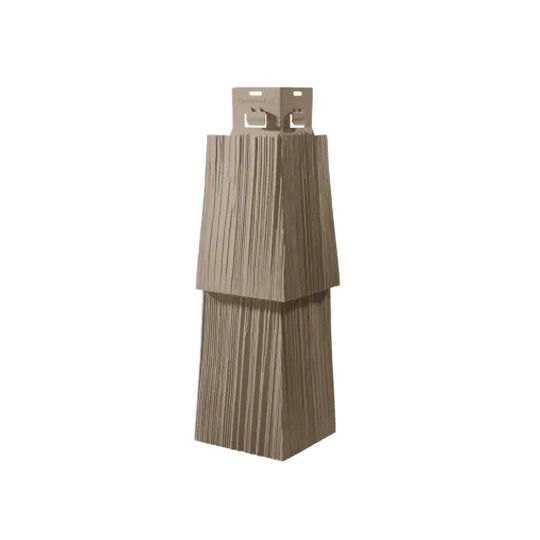 CertainTeed Siding Cedar Impressions Double 7" Straight Edge Rough-Split Mitered Corner Post — CERMCD7RSCW