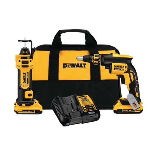 DeWalt 20V Max Brushless Drywall Screwgun & Out Tool Combo Kit (2 Ah)