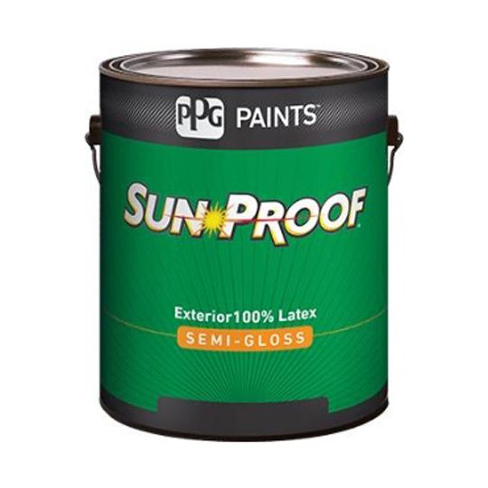 PPG Industries (78-815) Sun-Proof Exterior House and Trim Semi-Gloss Latex 100% Acrylic with Midtone Base - 1 Gallon Can