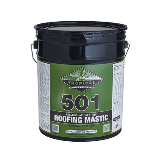 Tropical Roofing Products 501 Premium All Weather Roof Mastic - 5 Gallon Pail