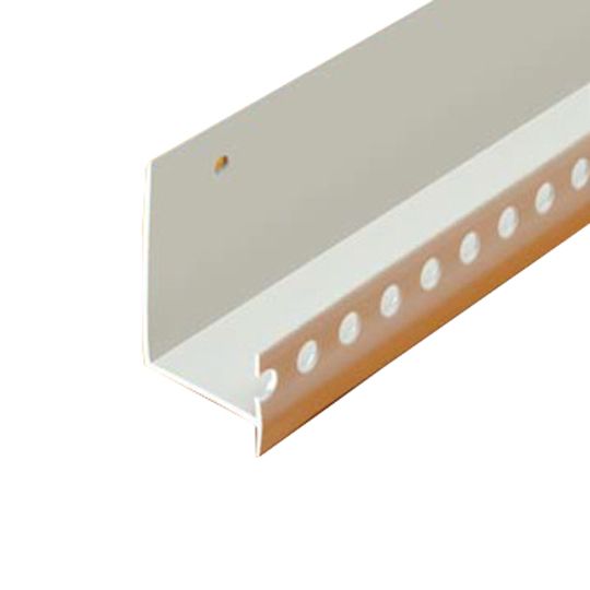 Plastic Components 1-1/2" x 10' Starter Trac/Casing Bead with Weep Holes & Drip Edge - Carton of 35