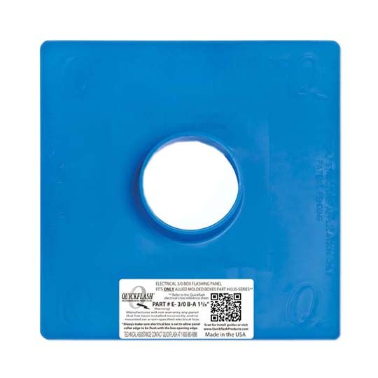 Quickflash E-3/0 B-a 1-3/8" Electrical 3/0 Box Flashing Panel