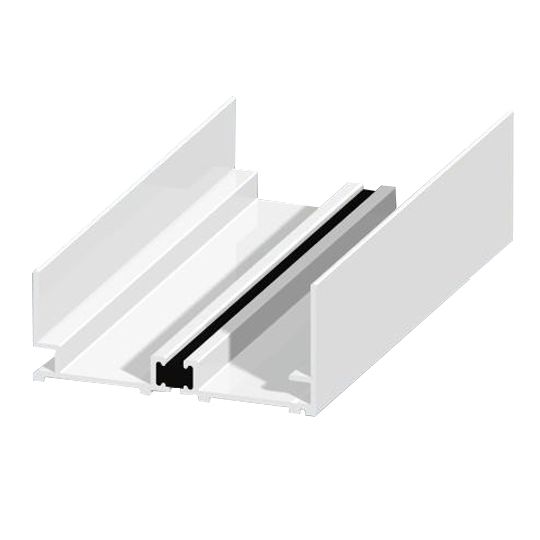 Elite Aluminum 3" x 24' Thermally Broken Base Channel with Weep — ELI3TBBCW24WH