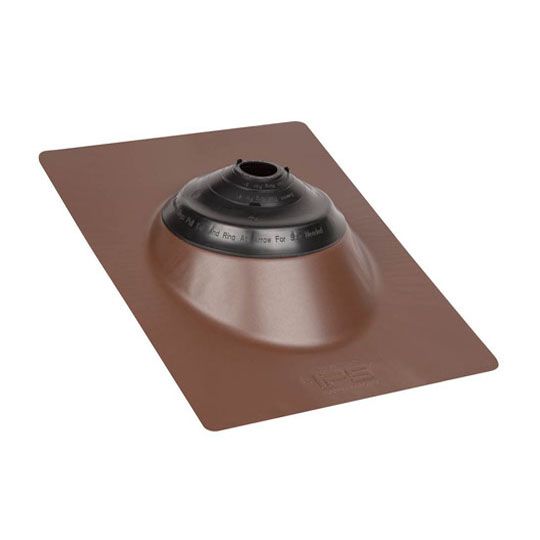 IPS 4N1 Galvanized Steel Base Roofing Flashing for 1-1/4" to 4" Pipes — Flashings — IPSGB41BR