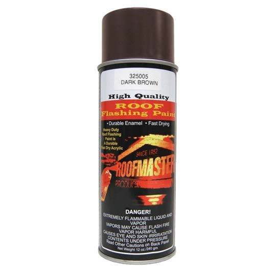 Roofmaster Roof Flashing Paint - 12 Oz. Spray Can — ROFFSPDKB