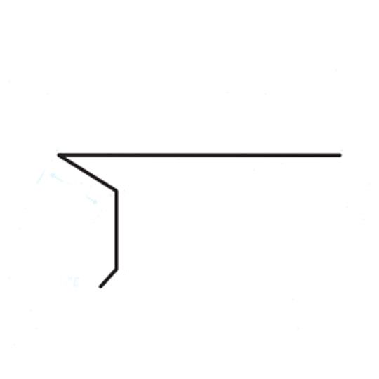 NorWesCo 28 Gauge Style-D Eave Drip (No Hem) — Flashings — NWEDFGR28