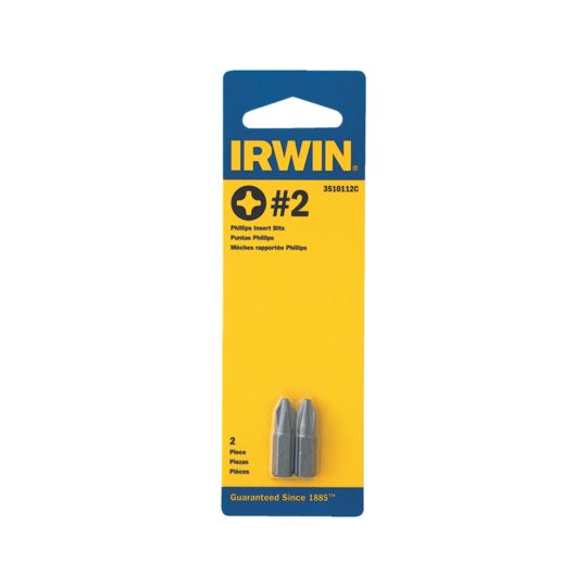 Irwin Tools #2 Phillips Head Insert Bits - Pack of 2