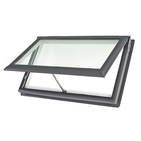 Velux Solar Powered "Fresh Air" Deck-Mounted Skylight with Aluminum Cladding & Laminated Low-E3 Glass — VELVSSS012004