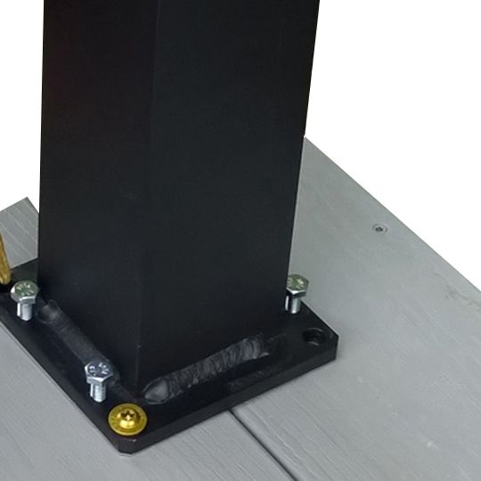 Color Guard Railing Systems 3" x 3" x 37" Aluminum Post — COGBLAPB37