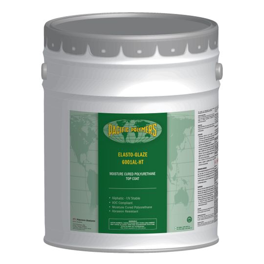 Pacific Polymers Elasto-Glaze 6001 Al-ht Neutral Base Polyurethane Top Coat Sealant - 4.75 Gallon Pail
