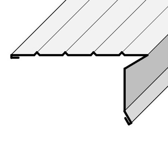Flamco Standard Gauge 6" x 10' Style D Roof Edge with 1-1/2" Face, 3" Deck - Smooth — Flashings — FLCD1560DBZ