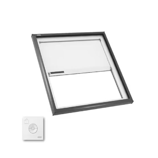 Velux Fixed Curb-Mounted Skylight With Low E - Solar Blind and Remote — VELFCM4646LAM