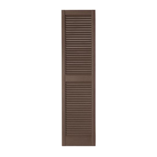 Mastic 15" x 35" Standard Open Louvered Shutters - Regular Style — ACOVINLV1535SL