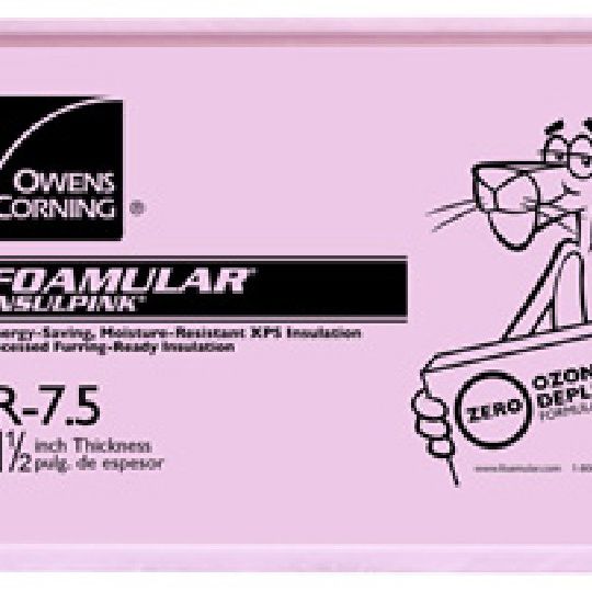 Owens Corning 3/4" x 48" x 96" Tongue & Groove Pink Board
