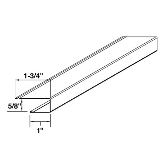 Mastic 5/8" Aluminum J-Channel with 1" Face — ACO58ALJ2530