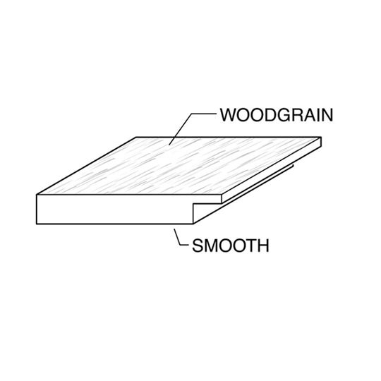 Ply Gem 5/4" x 4" x 18' PVC Trim Board with J-Pocket - Woodgrain/Smooth - Pack of 2