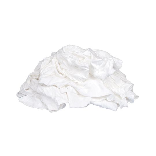 Buffalo Industries Recycled White T-Shirt Rags - 4 Lb. Bag
