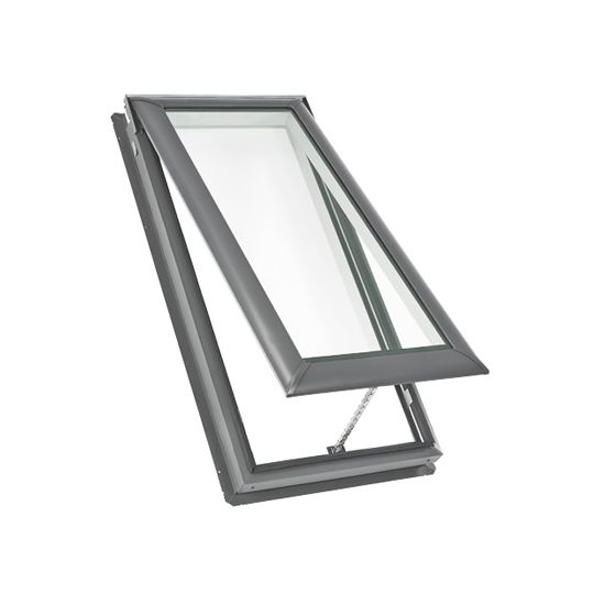 Velux Manual "Fresh Air" Deck-Mounted Skylight with Aluminum Cladding, Laminated Low-E3 Glass & White Venetian Blind — VELVSM062004PA00