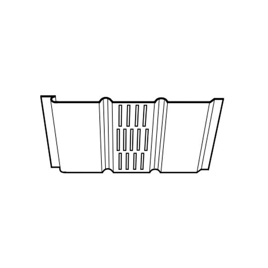 Gentek 12" Hi-Tensile T-4 Center Vented Aluminum Soffit — GTKHTAST4CVLB