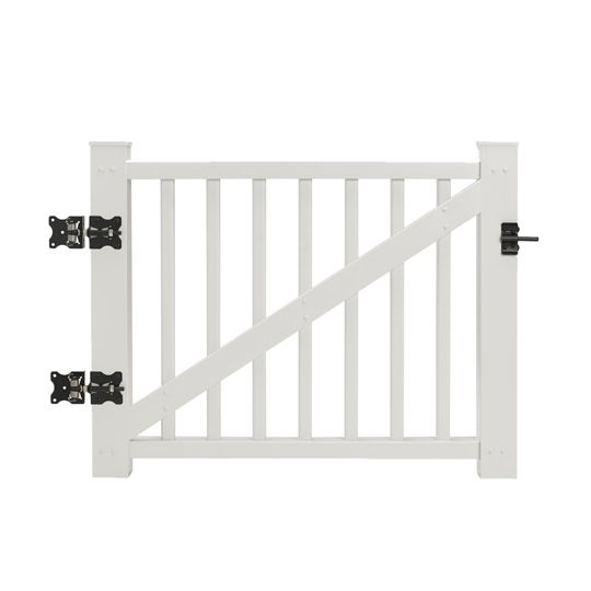 Color Guard Railing Systems 36" x 4' Savannah Vinyl Gate — COGWG364SR