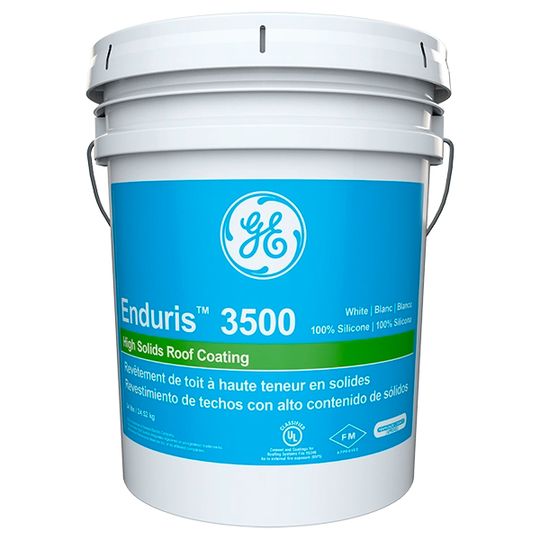 General Electric Enduris 3500 High Solids Silicone Roof Coating - 5 Gallon Pail