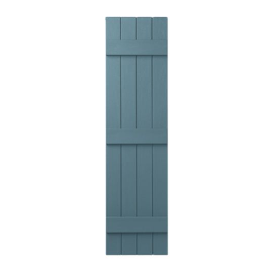 Mastic 15" x 59" Board & Batten Standard 4-Board Shutters - Closed Style — ACOVIN4C1559BLU