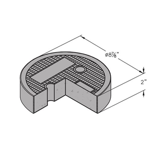 Oldcastle Enclosures 9" Dia. Christy F08 R Concrete Ground Lid