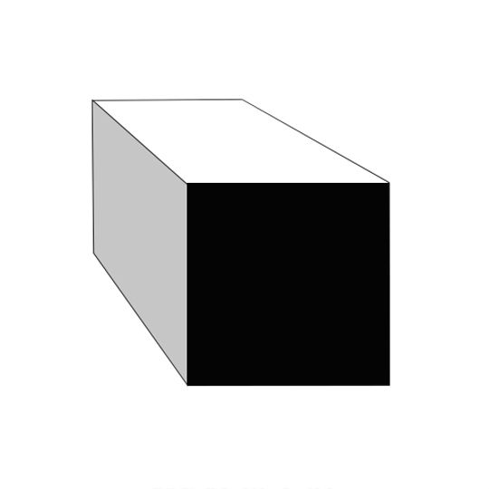 Wolf Home Products 1-1/2" x 16' PVC Square Moulding