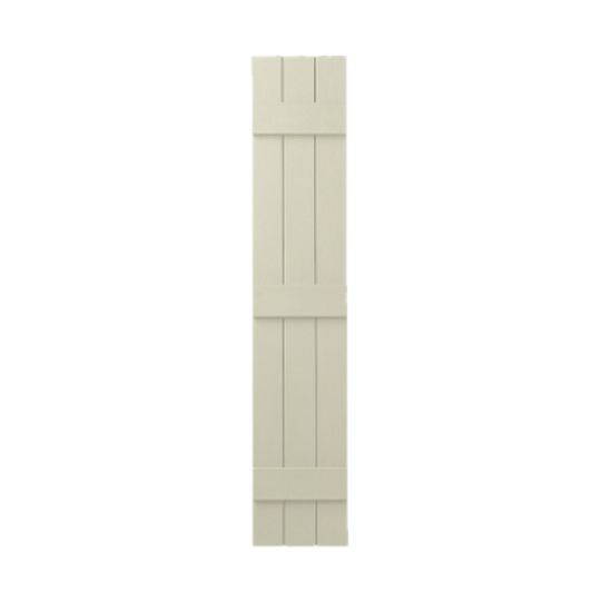 Mastic 11" x 43" Board & Batten Standard 3-Board Shutters - Closed Style — ACOVIN3C1143CRM