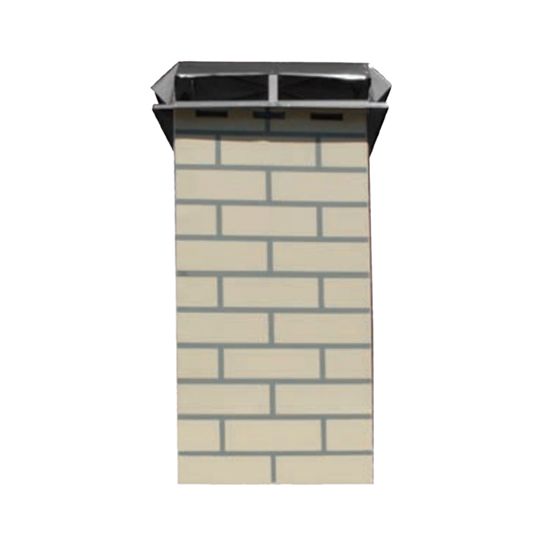 Airjet Venting Systems 17" x 17" x 36" B-Vent Decorative Simulated Brick Chimney Housing Kit — AVSDMC3TAN
