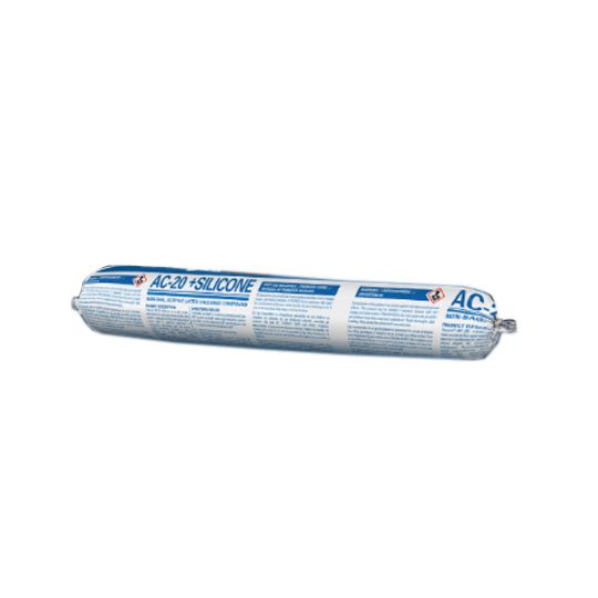 Pecora AC-20 +Silicone Non-Sag, Acrylic Latex Caulking Compound - 20 Oz. Sausage — Adhesives, Caulks & Sealants — PECAC20BGS