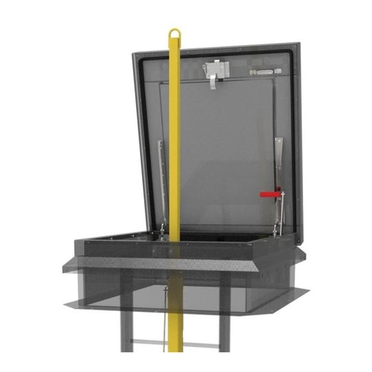TRI-BUILT Hot-Dipped Galvanized Roof Hatch Ladder Safety Post