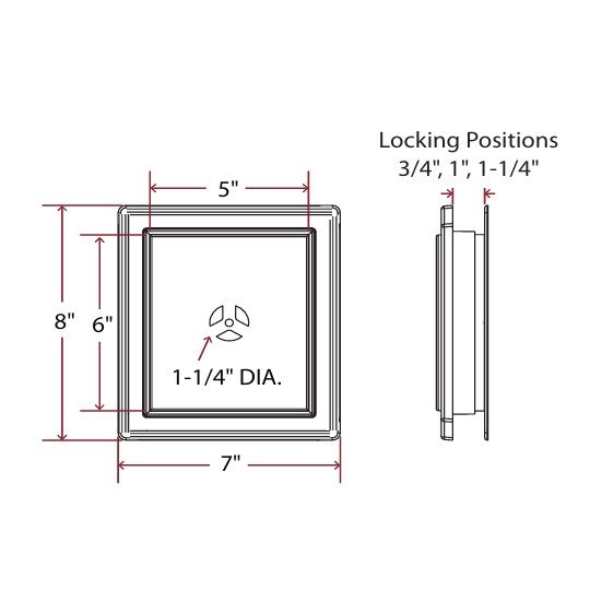 TRI-BUILT Original Square Mounting Block for Fiber Cement Siding — TRIFCSQMMB0401
