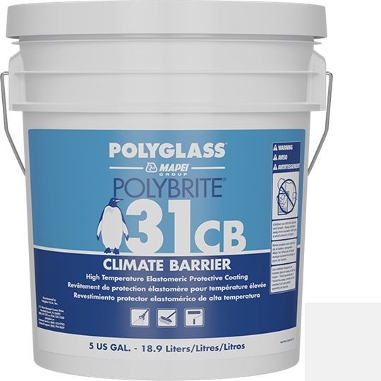 Polyglass PolyBrite 31 Cb (Climate Barrier) High Temperature Elastomeric Protective Coating — Adhesives, Caulks & Sealants — POL31CBG5